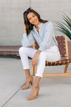 Load image into Gallery viewer, Vero Moda Pinstripe Button Front Top