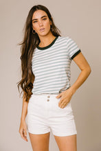 Load image into Gallery viewer, Harlie Striped Tee in Sage