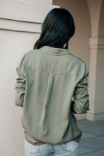 Load image into Gallery viewer, Lili Button Down Top in Olive