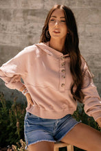 Load image into Gallery viewer, Button Front Cropped Hoodie