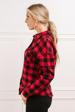 Load image into Gallery viewer, Oaklyn Plaid Button Down in Red - FINAL SALE
