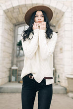 Load image into Gallery viewer, Softly Structured Cable Knit Sweater
