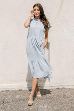 Load image into Gallery viewer, Tiered Midi Dress with Ruffle Detail
