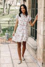 Load image into Gallery viewer, Fiona Tie Collar Floral Dress
