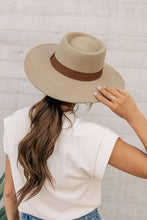 Load image into Gallery viewer, Wool Boater Hat in Khaki
