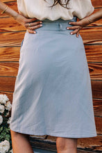 Load image into Gallery viewer, Milena Tie Waist Midi Skirt in Blue
