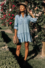 Load image into Gallery viewer, Long Sleeve Denim Dress
