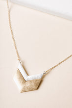 Load image into Gallery viewer, Gold and Silver Chevron Necklace
