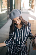Load image into Gallery viewer, Slouchy Wool Beret in Grey

