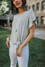 Load image into Gallery viewer, Stripe Avenue Tee in Grey
